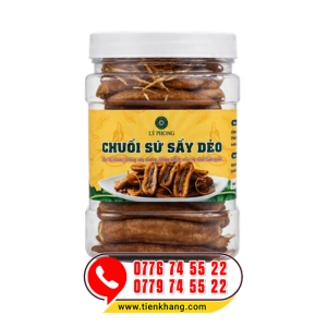 Chuối sứ sấy dẻo - Vị ngọt tự nhiên - Hũ 500gram